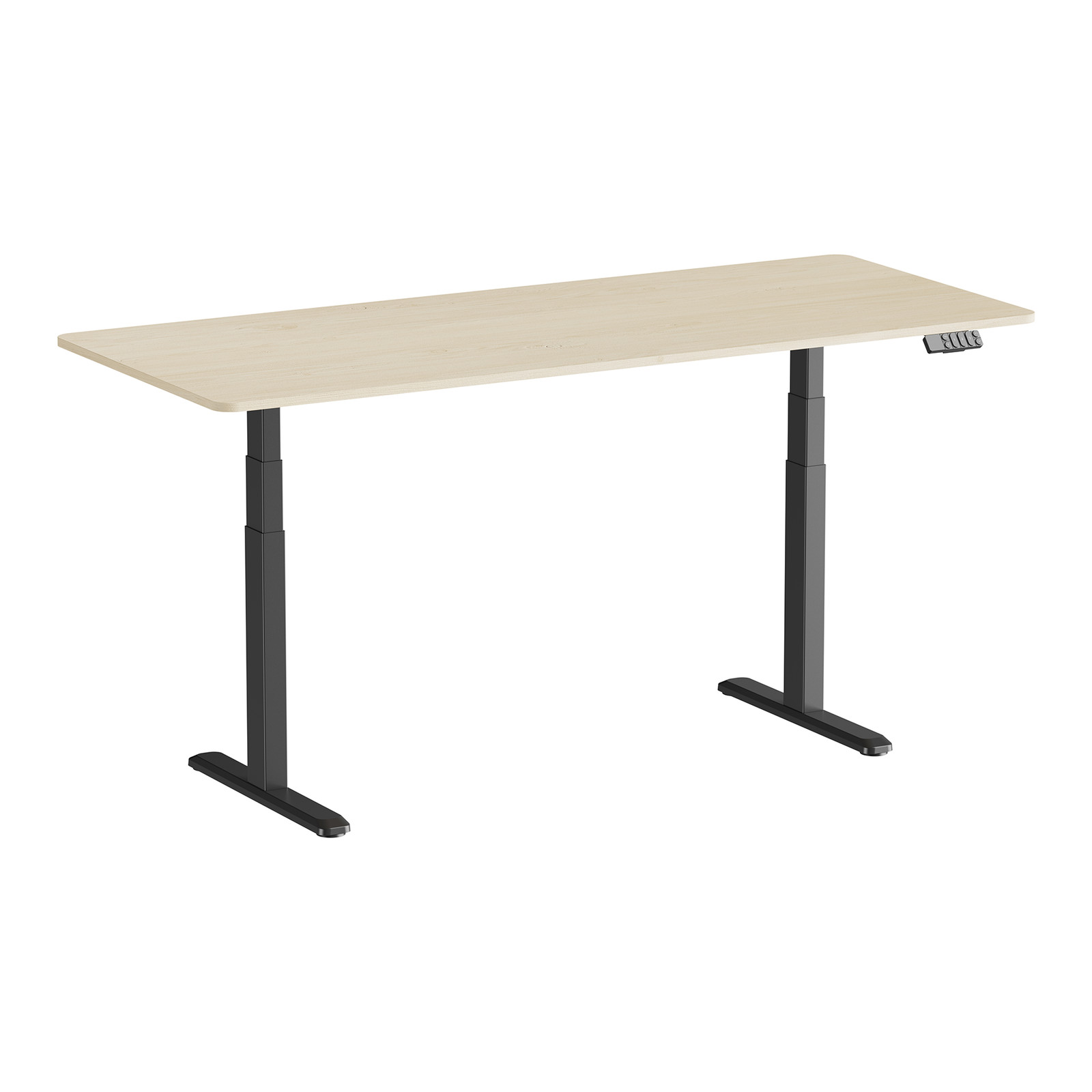 Bureau assis-debout motorisé 180x75 grand plateau bois ergonomique réglable