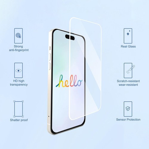 Ailun 3 Pack Screen Protector for iPhone 16 Pro Max [6.9 inch 3 Pack Camera Lens - Picture 6 of 6