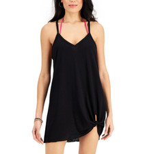 Miken Juniors' Knot Hem Cover Up Dress Black Size S 0527