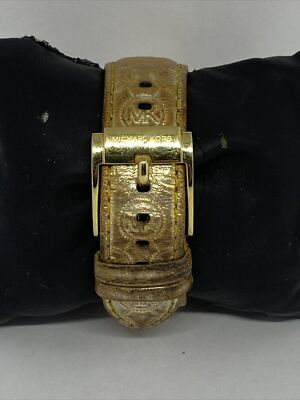 Michael Kors Women’s MK2351 Gold Tone leather MK Strap Quartz Genuine Watch Michael Kors MK2351 Women main image 4