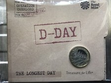 2019   BRITISH  D-DAY LANDING  75th Anniversary  2.POUND COIN  PRESENTATION Pack