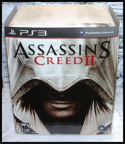 2009 _ PS3 _ ASSASSIN'S CREED 2 / EZIO WHITE VERSION FIGURE+BOX+ART BOOK