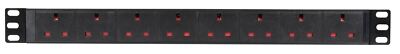 Adastra 1HE Rackmount 8-Gang UK Power Distribution Unit + 1,8m Lead
