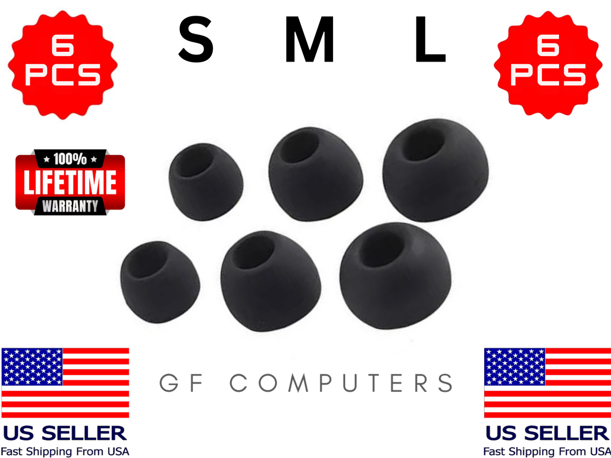Earbud SML Silicone Cushion Ear Tips for JVC HAETX30 HAFD01 HAFW01  Headphones