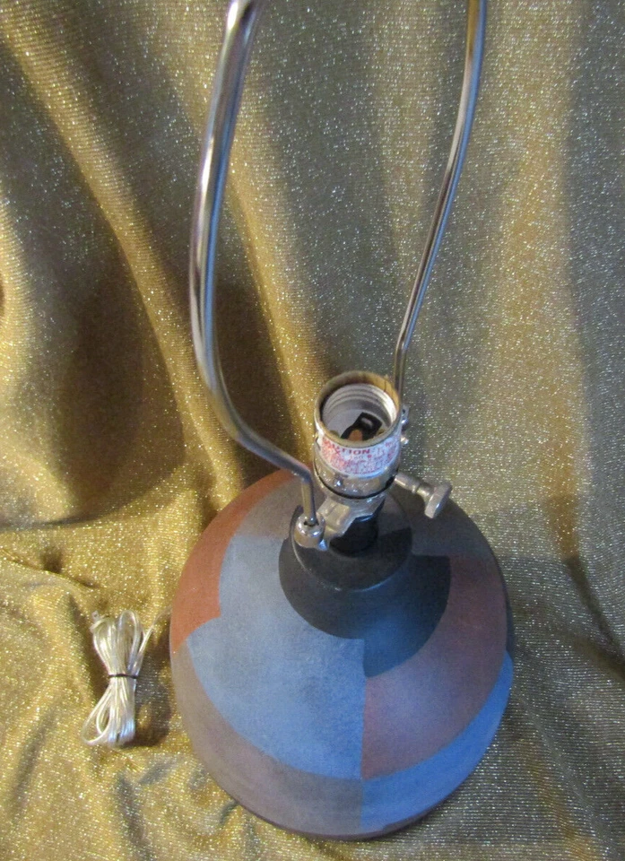 Lámpara de mesa Currey and Company 6000-0589 "RUSSETT" terracota mate negro/gris azul Foto 3 de 4