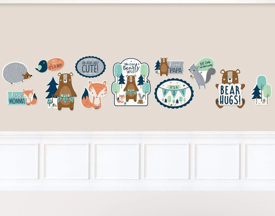 Baby Shower Bear-ly wait Card cutouts Decorations - Image 3 of 3