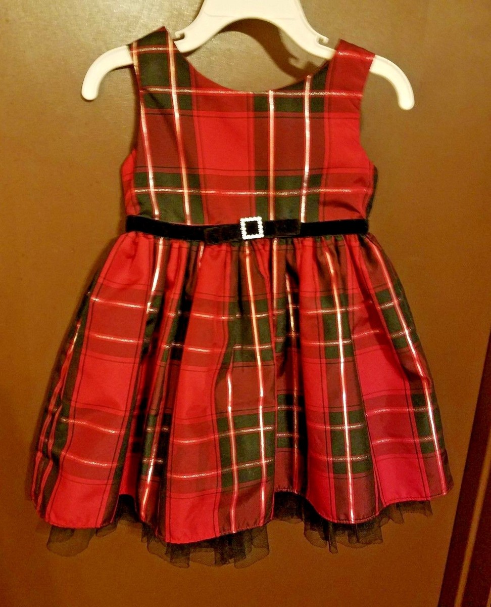 sweet heart rose christmas dress CUTE DRESS BY SWEET HEART ROSE with belt and buckle size 2T EUC tons of life