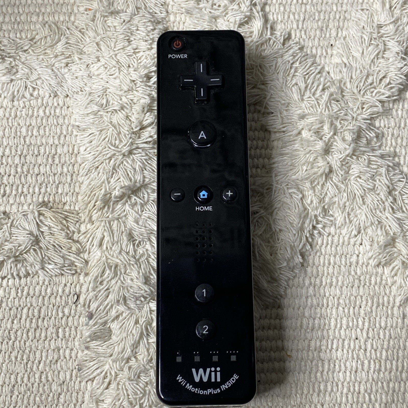 Black Wii Console Nintendo RVL001 Bundle Cables 2 Games Motion Plus