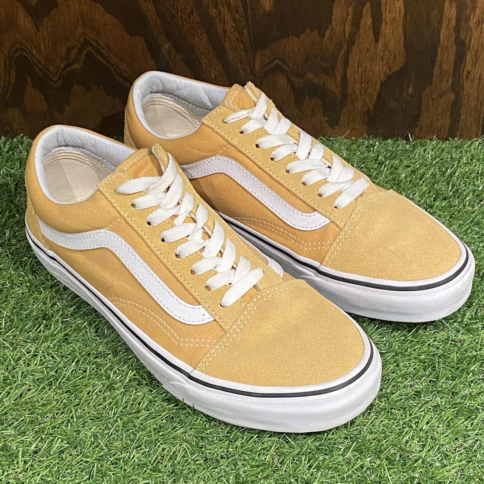 Vans Old Skool Skateboarding Low Sneakers Yellow / US Size Mens 6.5 Womens 8