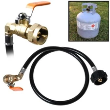 Propane Adapter Regulator Valve Gas 1lb to 20lb Refillable Gas Tank QCC1 Coupler
