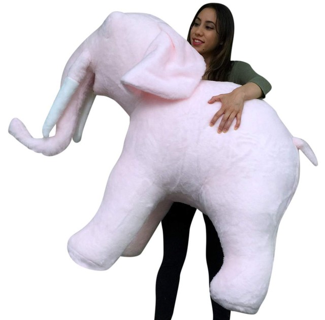 giant pink elephant stuffed animal