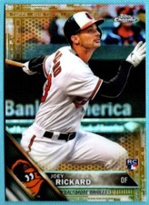 2016 Topps Chrome Gold Refractor  #33/50 41 Joey Rickard - Baltimore Orioles RC