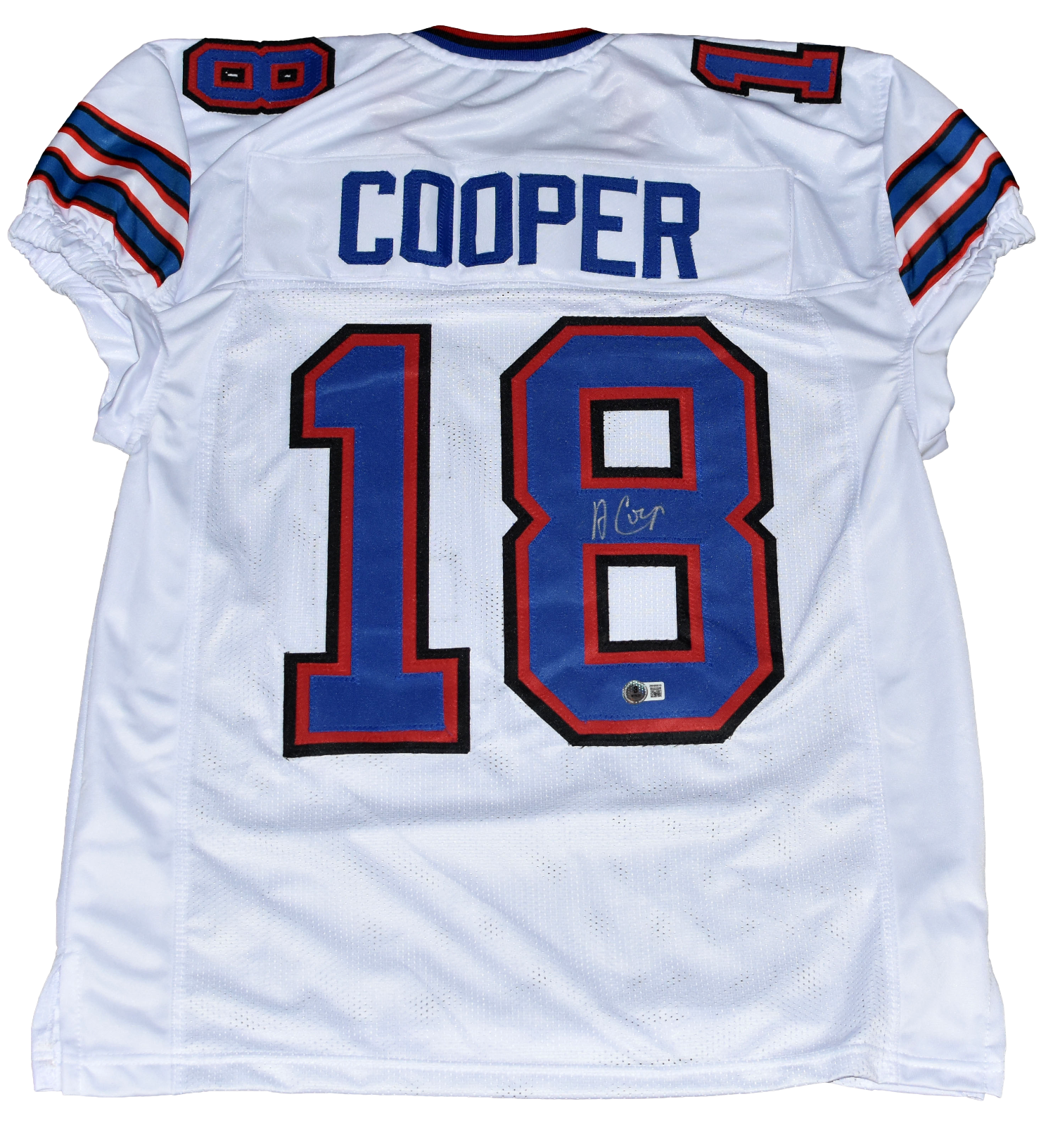 Amari Cooper Autographed Signed Buffalo Bills #18 WHITE GAME CUT JERSEY BECKETT 