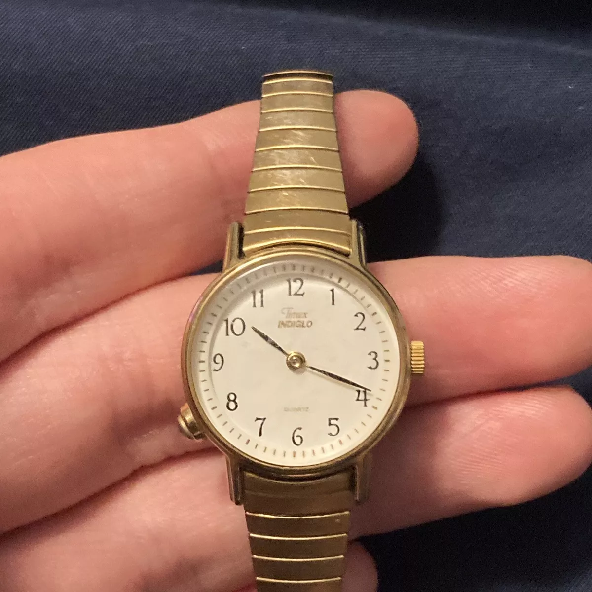 Timex indiglo top stretch band watch