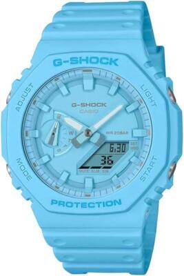 Casio Watch GA-2100-2A2ER Ana-Digi Armbanduhr Herrenuhr Wasserdicht 45 mm blau