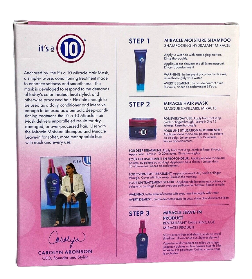It's a 10 Miracle Hydration Kit Treatment Trio NIB ShampooLeave In