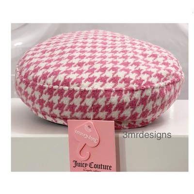 NWT JUICY COUTURE Houndstooth Pink & White Tweed Embellished  display picture 3