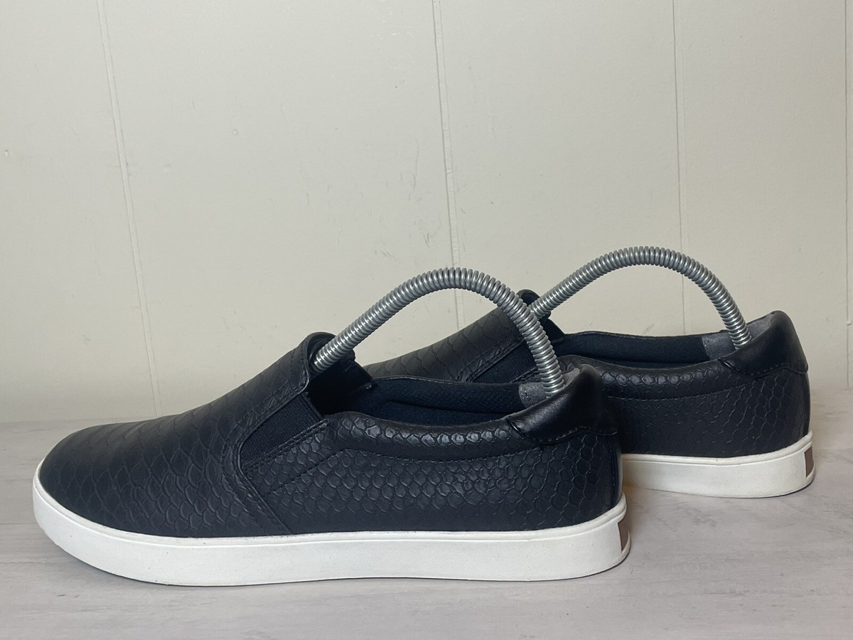 Scholls Madison Slip On Fashion Sneaker Women's Size 10 M Black Lizard  Shoes