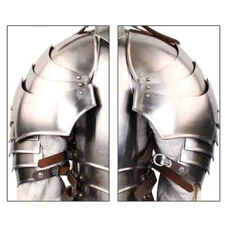 Medieval Templar Knight Renaissance 18G Steel Shoulder Pauldrons Armor Set Gift