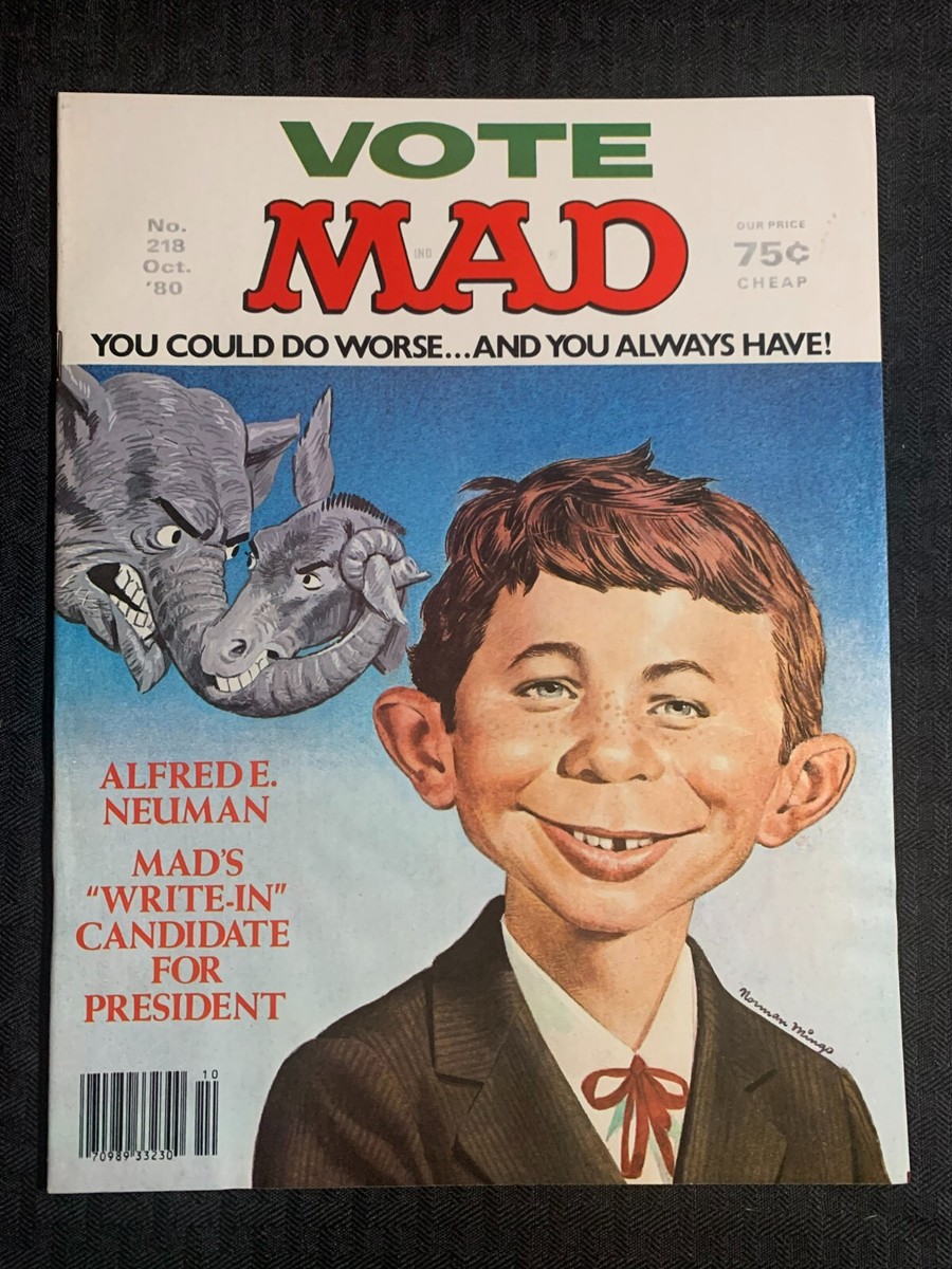 1980 MAD Magazine #218 FN+ 6.5 Alfred E Neuman For President