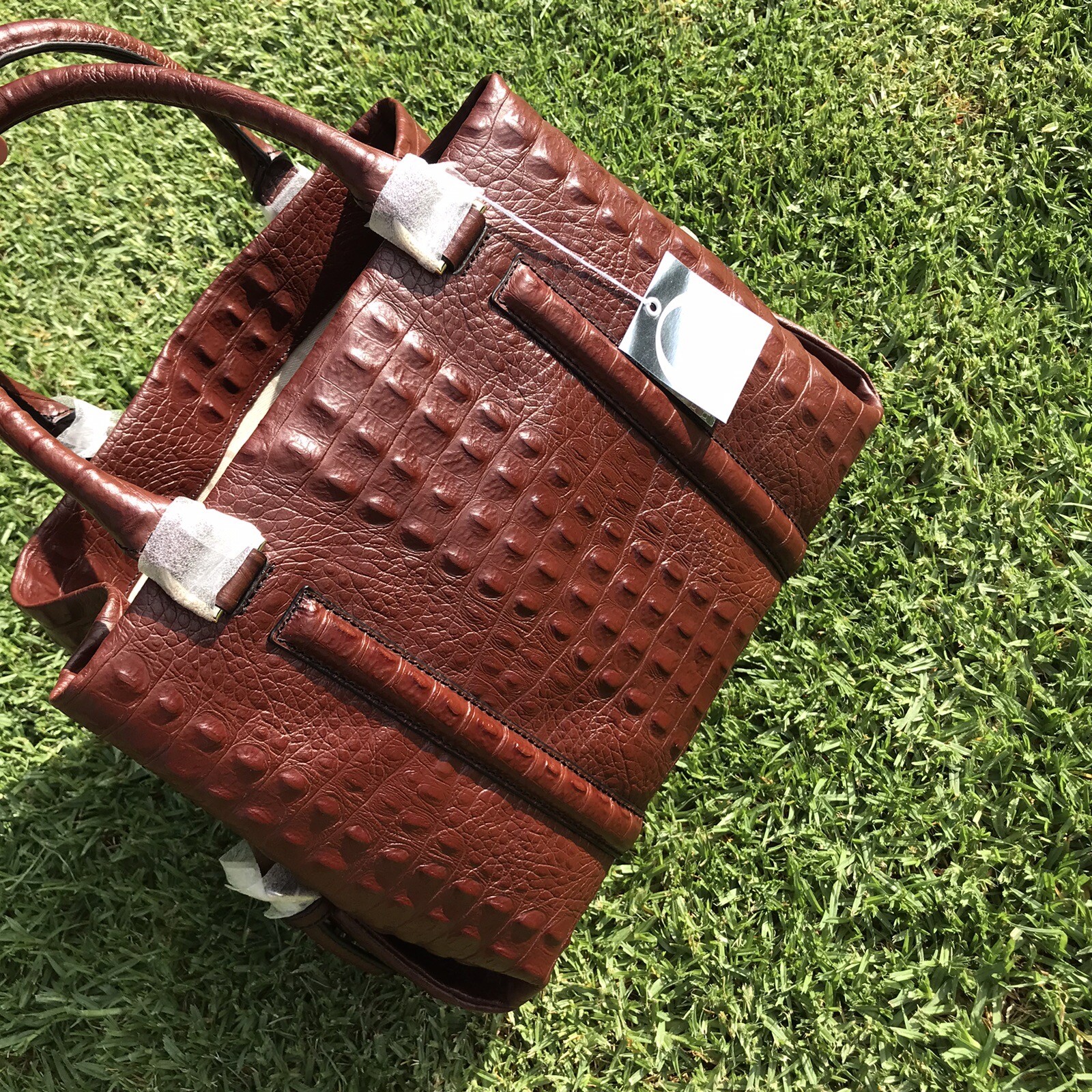 OROTON Dark Clay Authentic Designer Signed Journey Texture Hand Cottage