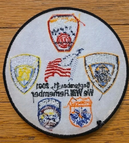 "9-11-01 NYPD FDNY Port AUTORITY ""We Will Remember"" SELTEN Aufbügeln Patch 5" - Bild 2 von 4