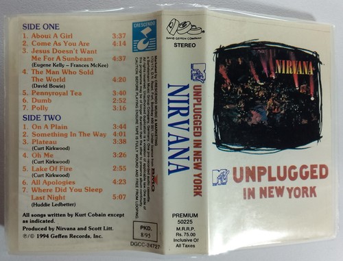 Nirvana - MTV Unplugged In New York (1994 Cassette, India) • GOOD, TESTED, RARE - Picture 6 of 14