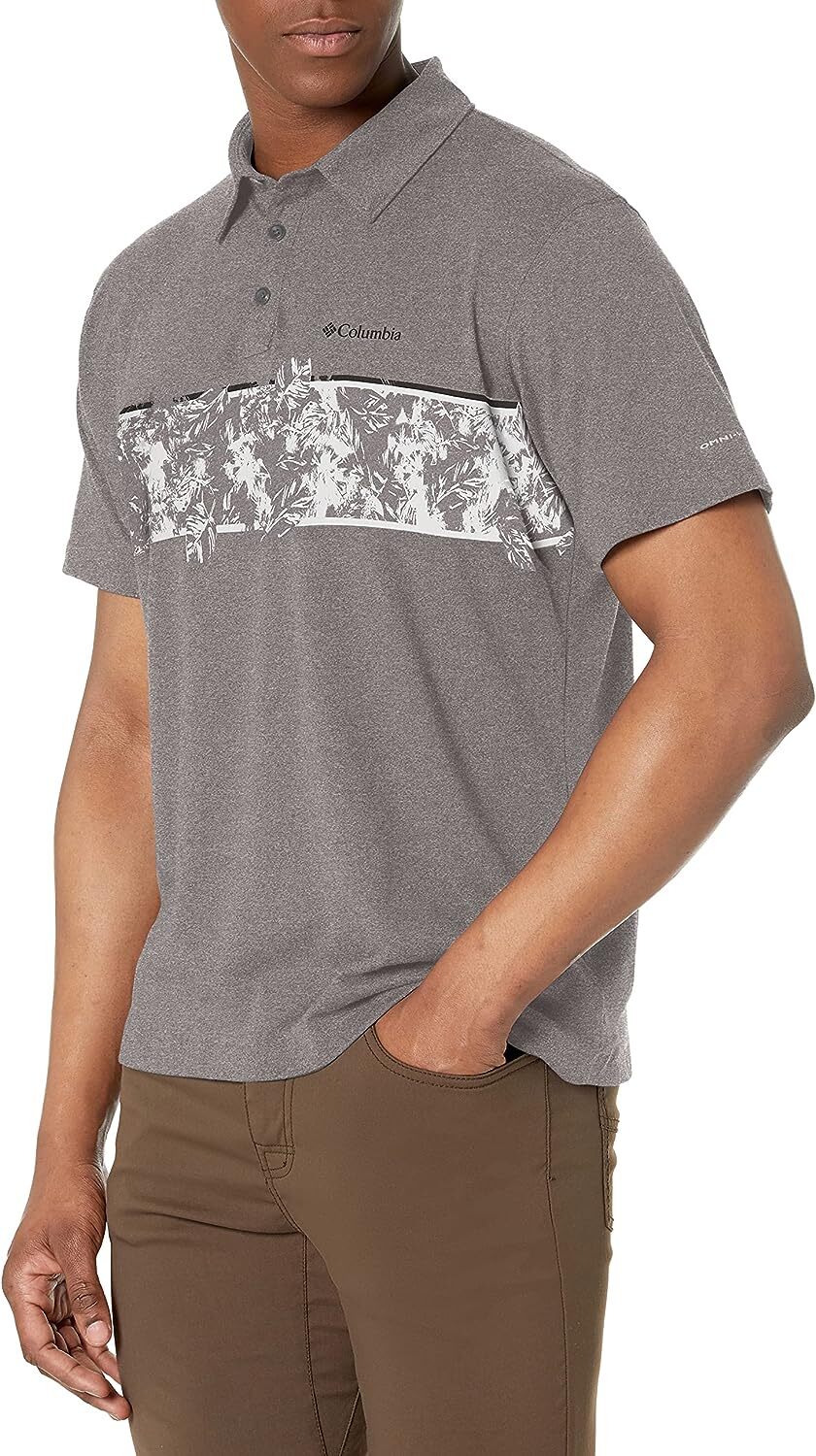 Мужское поло Columbia в полоску Thistletown Hills City Grey Heather 5990₽