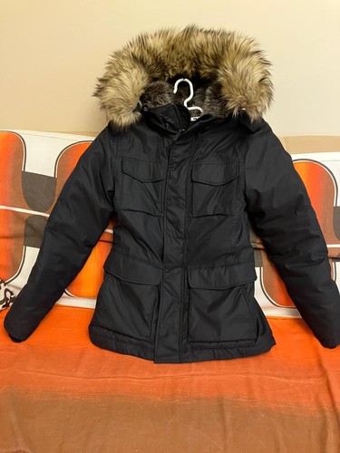 ARITZIA | TNA Niseko Black Faux Fur Lined Parka Jacket Size s