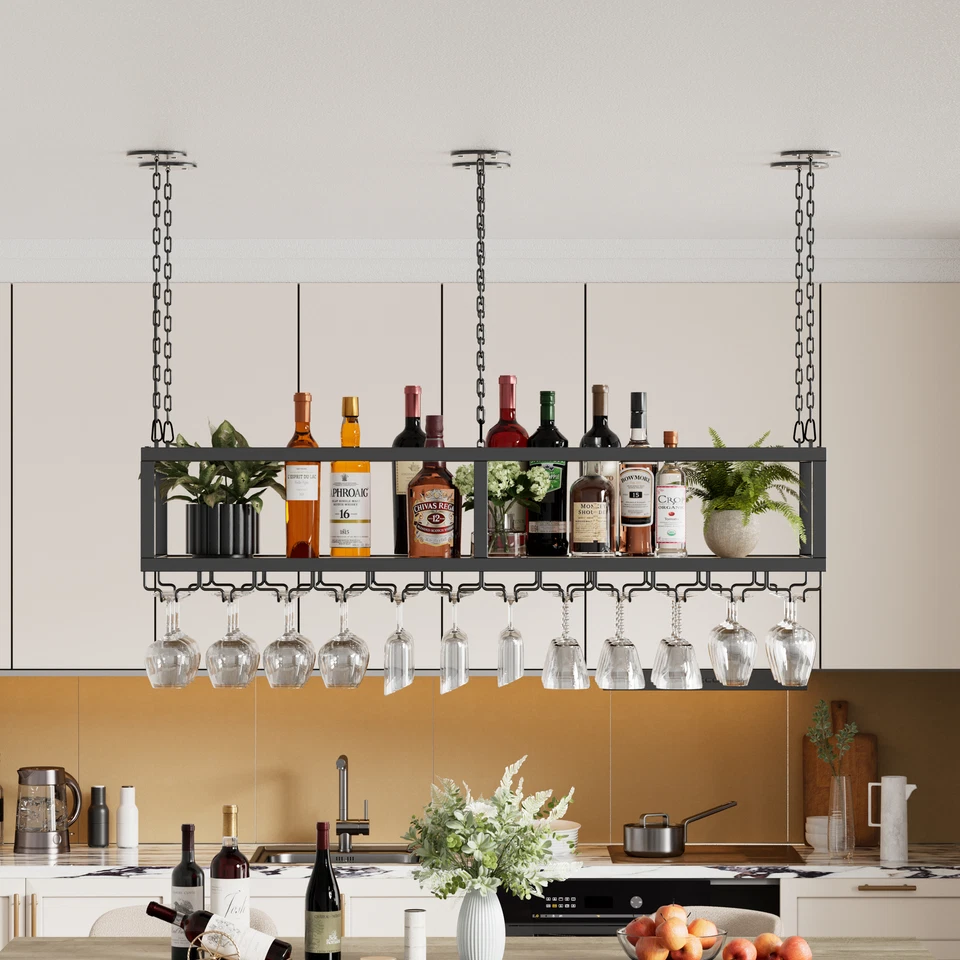 Decken Regal hängende WeinglashalterZum Umhängen,Deckenverzierung Weinglashalter - Bild 2 von 4