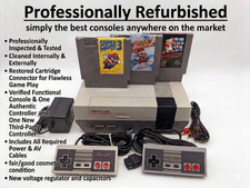 Nintendo NES Console Super Mario Pack New Caps + Regulator + POLISHED OEM 72 Pin