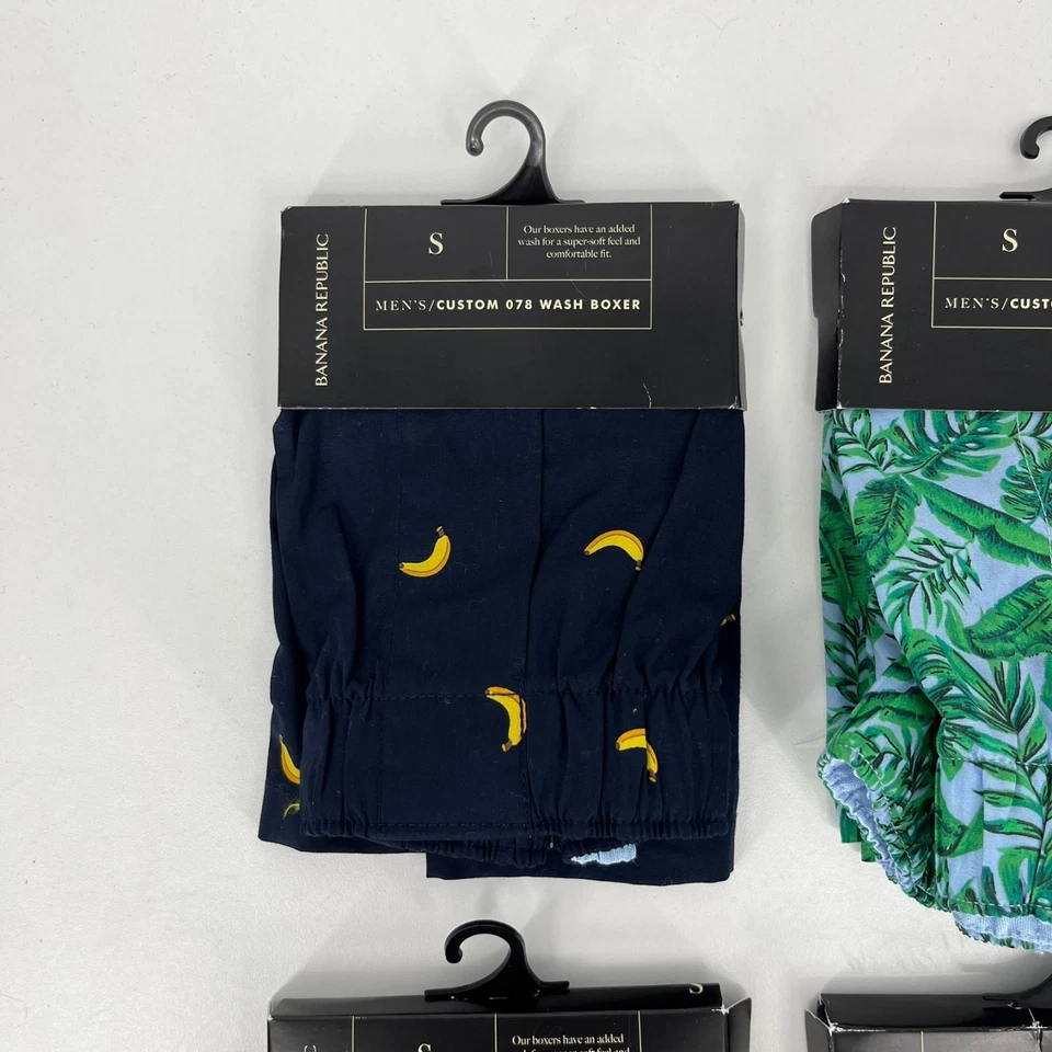 批量 4 件 Banana Republic 拳击手 男式 S 码 蓝色 绿色 100% 棉 全新 全新带标签 — 第 2/4 张图片