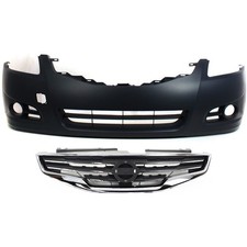 Front Bumper Cover Grille Kit For 2010-2012 Nissan Altima Sedan Primed Front Bumper Cover Grille Kit For 2010-2012 Nissan Altima Sedan Primed