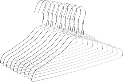 -Metal Wire Hangers 10 Pack Silver Slim & Space-Saving Clothes Hangers Durable