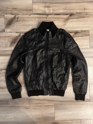 Anthony Morato Made In Italy Vera Pelle Black Leather Biker Jacket Sz M Urban
