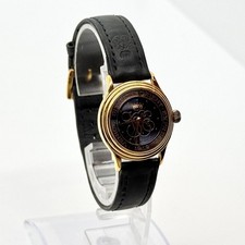 VENICE SIMPLON Watch ORIENT-EXPRESS Automatic Black Dial Leather Band Auth Rare