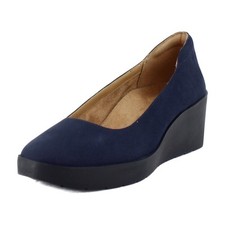Vionic Sereno Womens Flats Navy Nubuck Leather