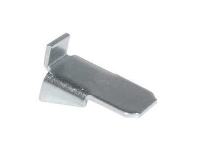 10 St Bodenträger Stahl chromiert, f.10mm Vari Schienen / 5mm Aufnahme 18mm lang