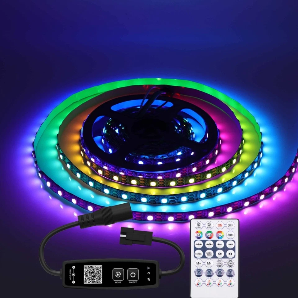 WS2812B LED Streifen 5V RGB Licht Individuell Adressierbar 30 60 74 96 144leds/m - Bild 3 von 4