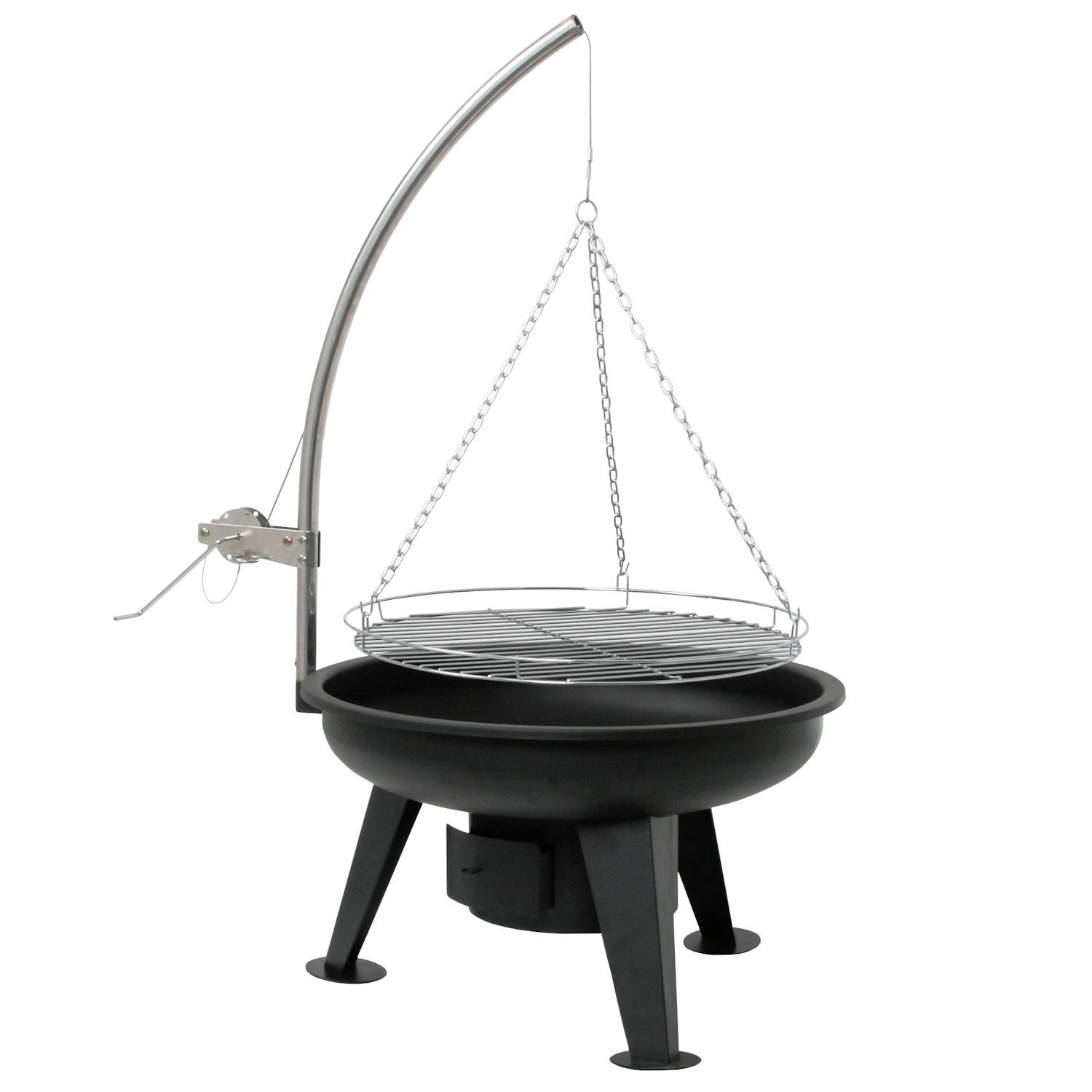 Schwenkgrill 21A Edelstahl Grill Holzgrill Holzkohle Standgrill Grillrost 53cm
