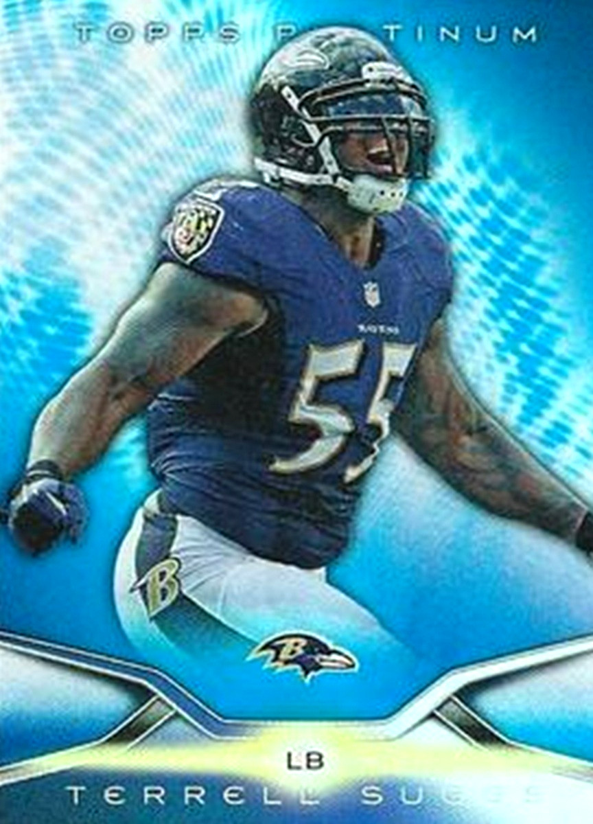 2014 Topps Platinum BLUE WAVE REFRACTORS #96 Terrell Suggs Baltimore Ravens