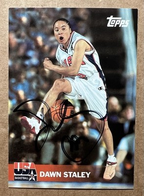 DAWN STALEY AUTOGRAPHED 2000 TOPPS TEAM USA BASKETBALL CARD # 41 HOF