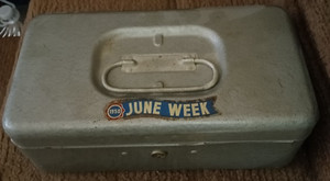 Vintage CCC Top Products Metal Storage Cash Box  NO TRAY, NO KEY