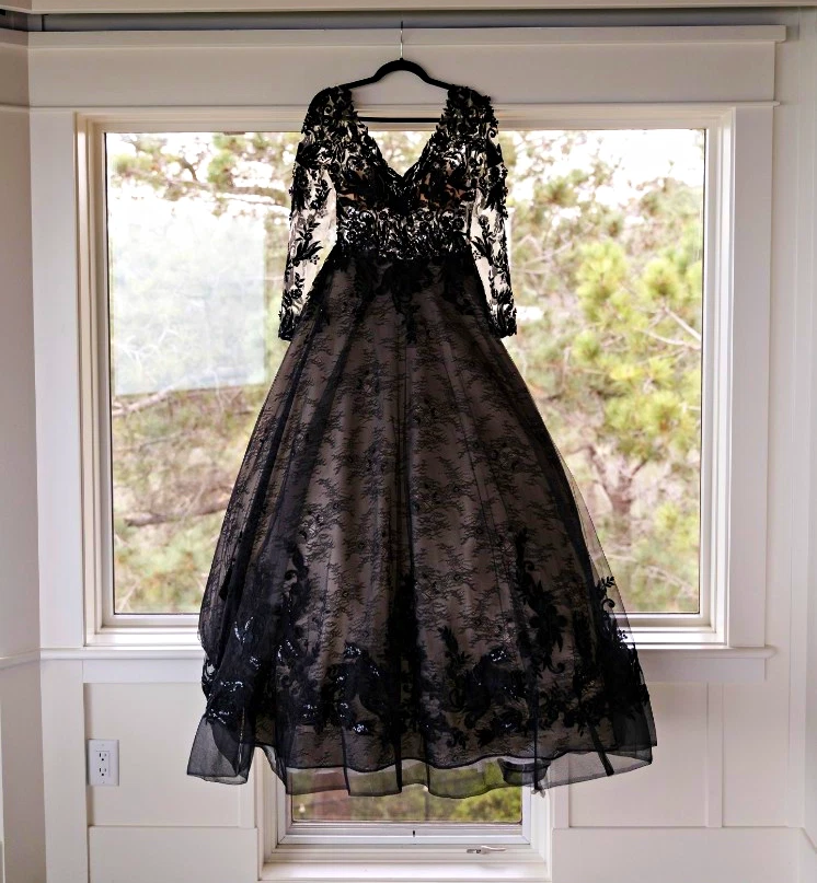 black wedding dresses for sale Style:C