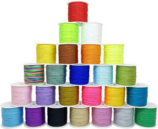 Nylon String for Bracelets, 25 Colors 1125 Yards Chinese Knotting Cord, 0.8 Mm N