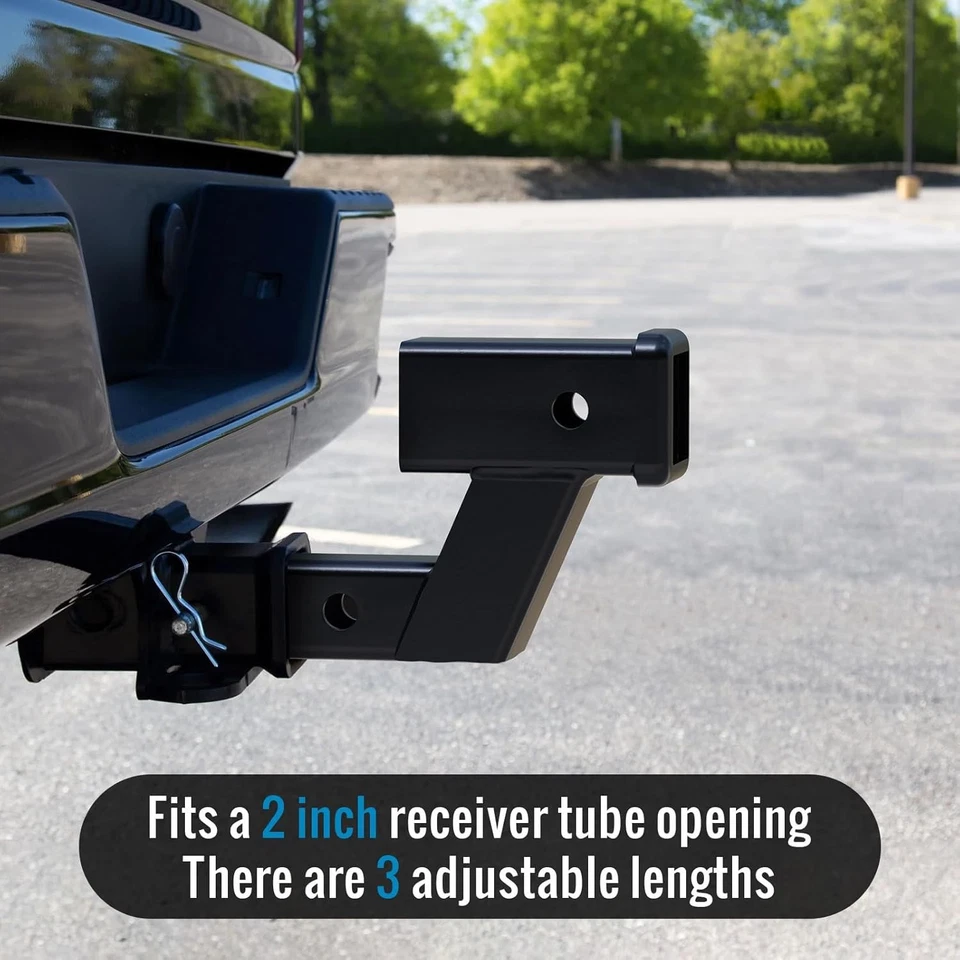 4" Drop/Rise Trailer Hitch Receiver Adapter Extension, Riser Extender,...  - Image 4 of 4