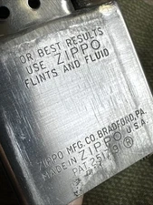 1958 1959 Vintage Zippo Insert - INSERT ONLY - Double Decker Stamp - Lot #81