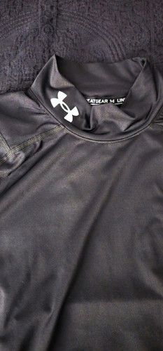 Under Armour HeatGear Men’s Black Compression Long Sleeve Mock Neck T-Shirt L