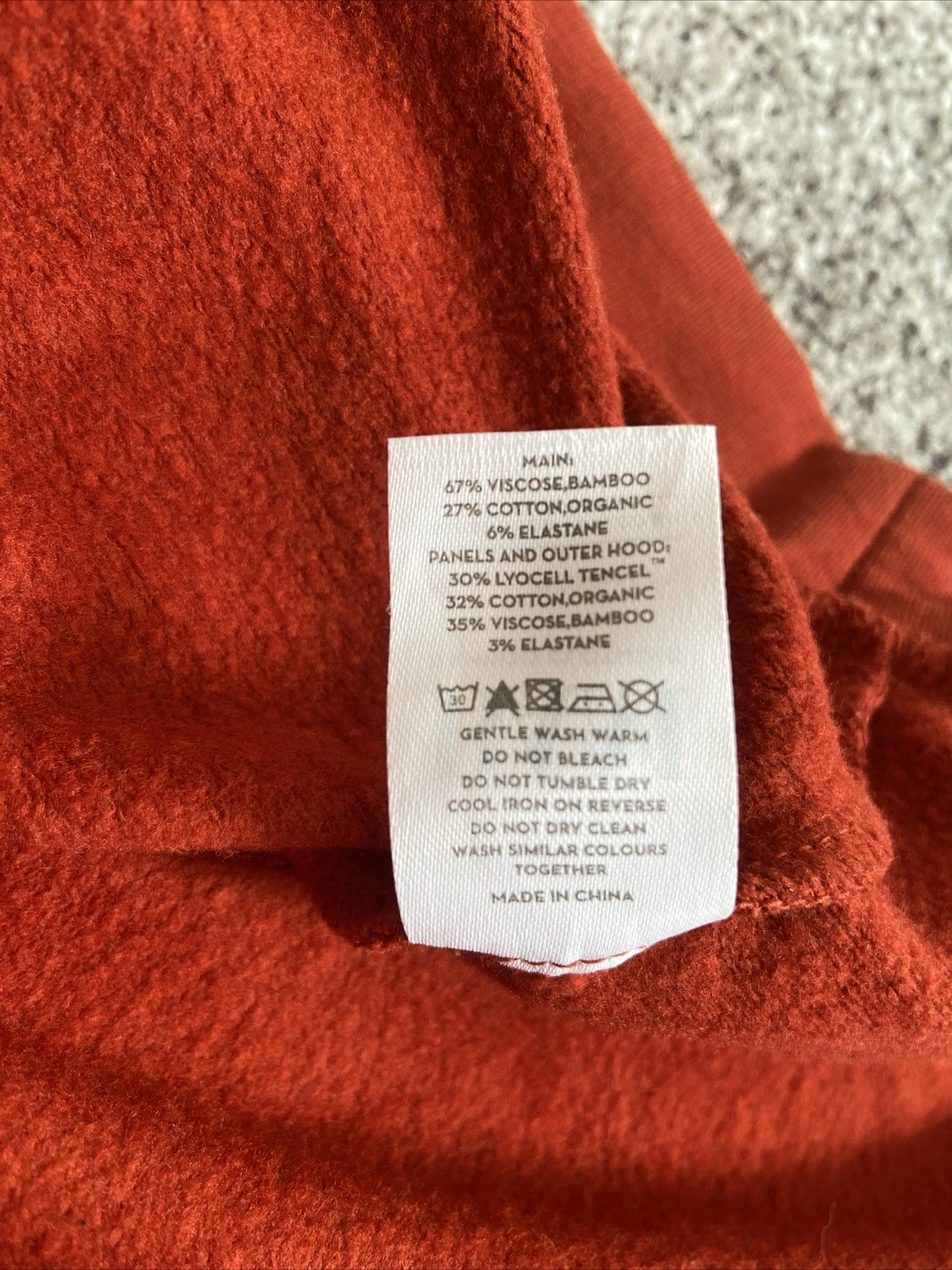 VETEMENTS BAM Abbigliamento Felpa con Cappuccio Uomo Grande Bambù 1 2 Zip Arancione Felpa con Cappuccio