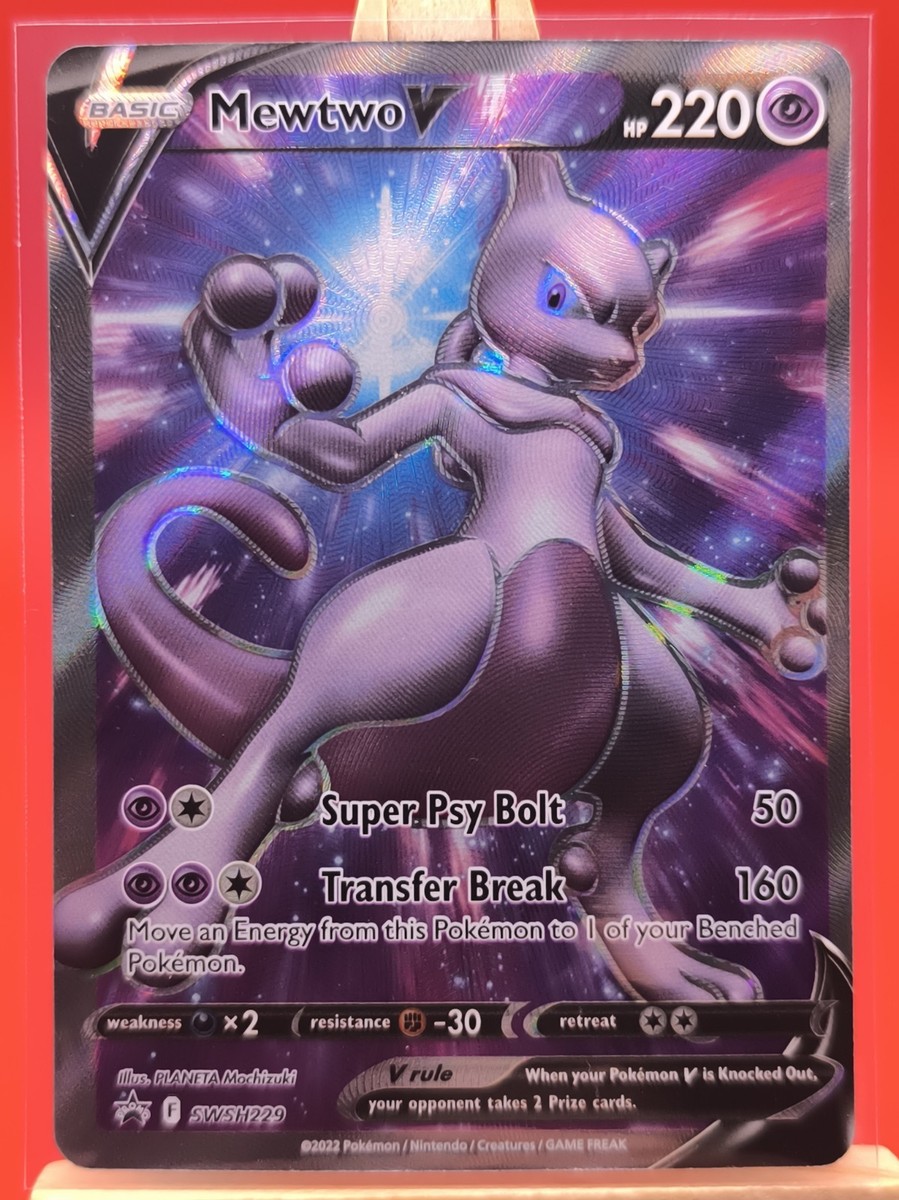 Mewtwo V SWSH229 Pokémon GO Full Art Holo Promo Pokemon Card * New
